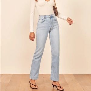 Reformation Cynthia High Rise Straight Tahoe size 24